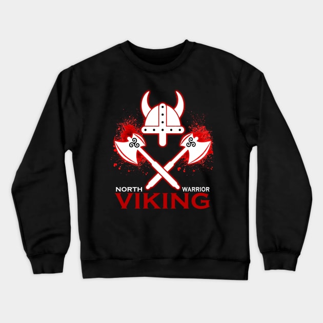 viking warrior Crewneck Sweatshirt by sevencrow